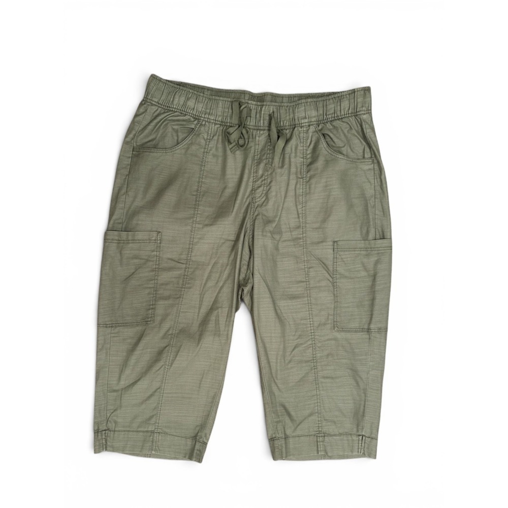 Lane Bryant Sage Green Utility Cargo Capri Pants 22/24